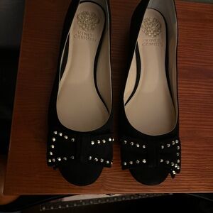 Vince Camuto Black Studded Women's Flats